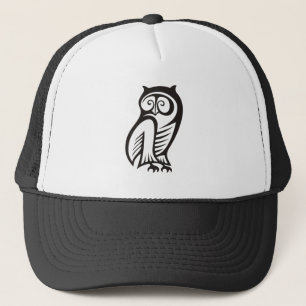 Owl-Symbol Schwarz Truckerkappe