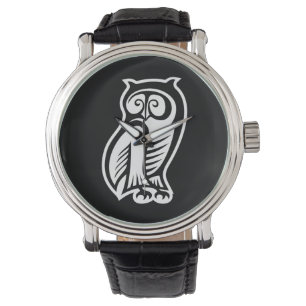 Owl Symbol Weiß Armbanduhr