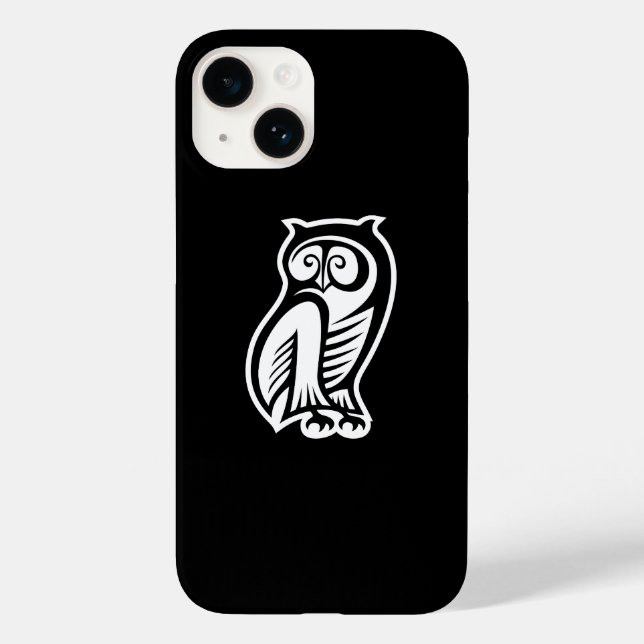Owl Symbol Weiß Case-Mate iPhone Hülle (Rückseite)