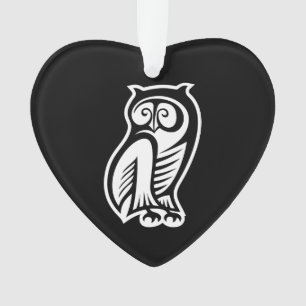 Owl Symbol Weiß Ornament
