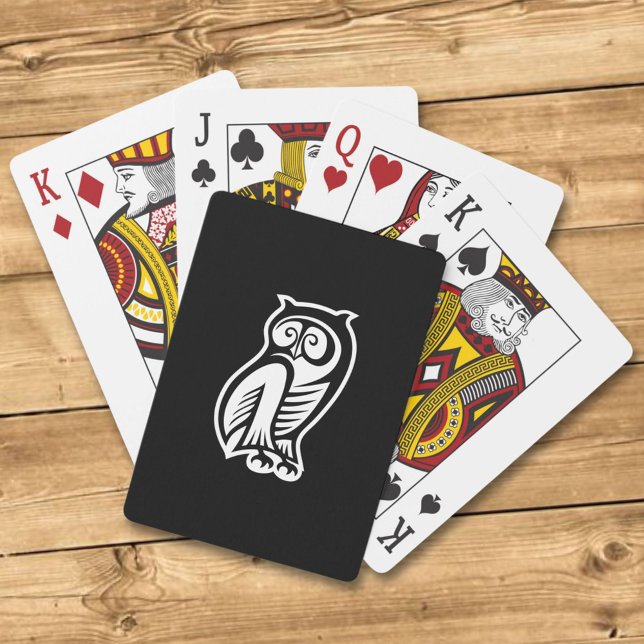 Owl Symbol Weiß Spielkarten (Von Creator hochgeladen)