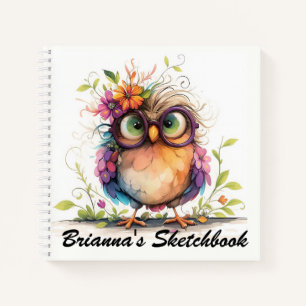 Owl-tastische Doodles: Ein Skizzenbuch für kleine  Notizbuch