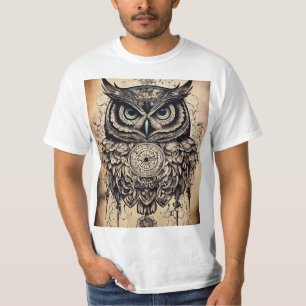 "Owl Tattoo gedruckte T - Shirt: Eine stilvolle Fu T-Shirt