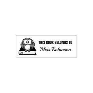 Owl Teacher buchen Dieses Buch gehört Permastempel
