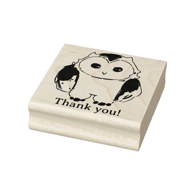 Owl,  thank you! gummistempel (Stempel)