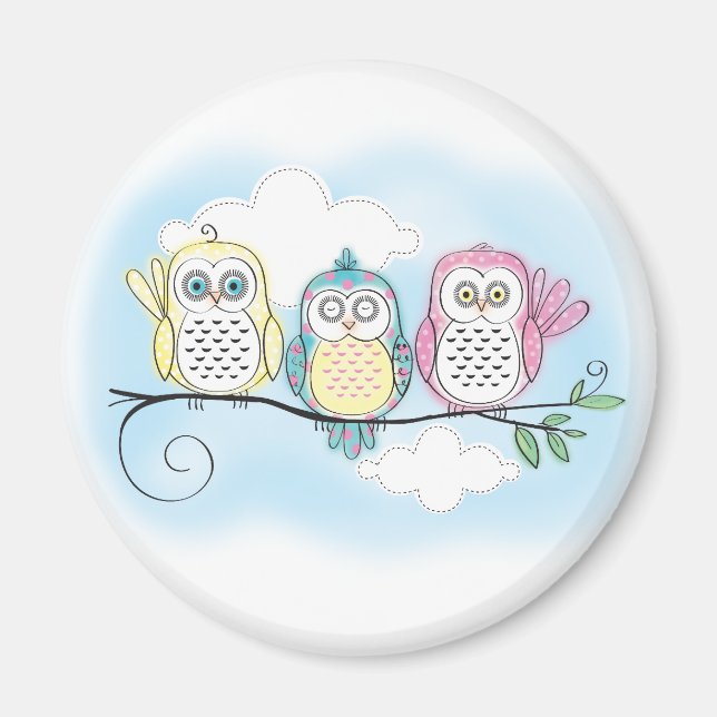 Owl Trio Magnet (Vorne)