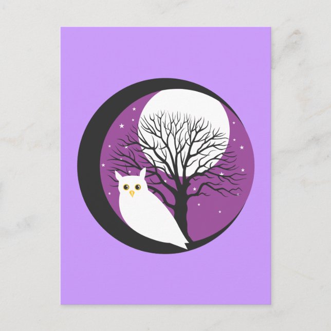 OWL UND MOON POSTKARTE (Vorderseite)