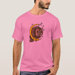 Owl und Moon Tattoo Design T-Shirt