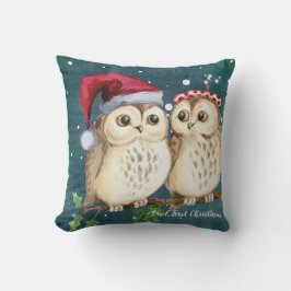 Owl Unser erstes Weihnachtsbaumkissen Kissen
