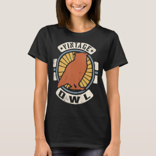Owl Vintager Retro 60er 70er T-Shirt