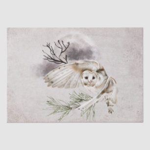 Owl Wasserfarbe Seidenpapier