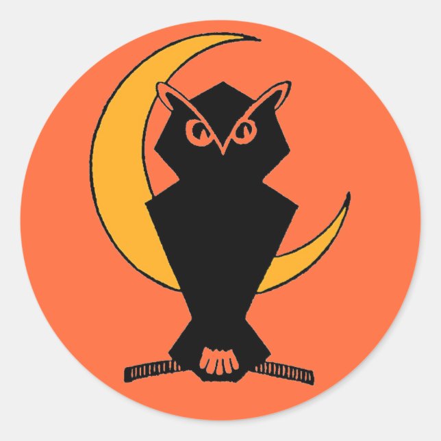Owl-ween Runder Aufkleber (Vorderseite)