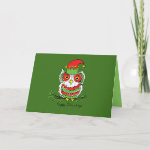 Owl Weihnachten Karte