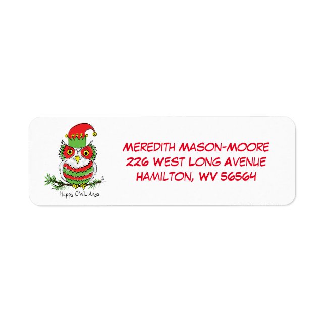 Owl Weihnachten Niedlich Funny Holiday (Vorne)