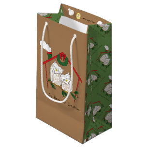 Owl Weihnachten Niedlich Funny Holiday Kleine Geschenktüte