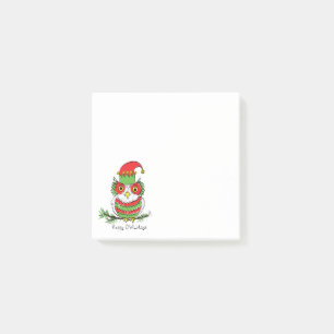 Owl Weihnachten Niedlich Funny Holiday Post-it Klebezettel