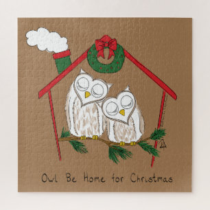 Owl Weihnachten Niedlich Funny Holiday Puzzle