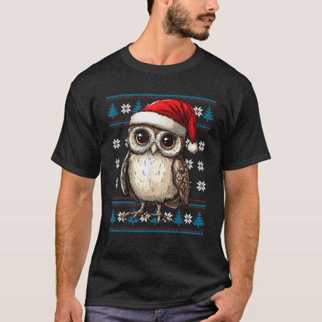 Owl Weihnachtsmannmütze Ugg Weihnachts Pullover Sc (Vorderseite)