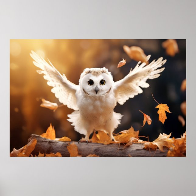 Owl Wild Bird Animal Tranquile Friedlich Poster (Vorne)