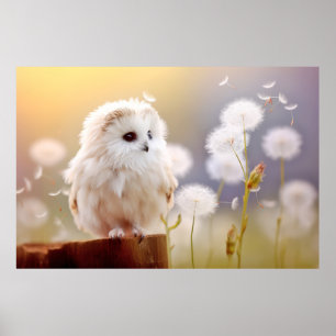 Owl Wild Bird Animal Tranquile Friedlich Poster