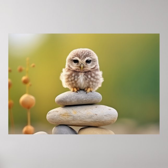 Owl Wild Bird Animal Tranquile Friedlich Poster (Vorne)