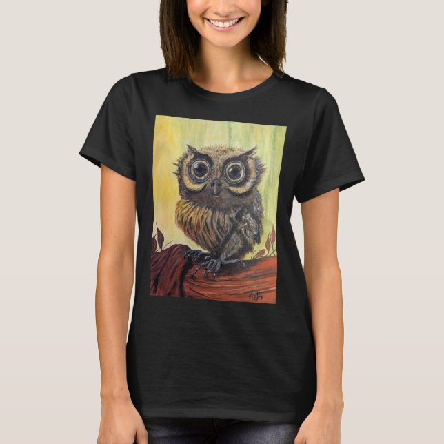 Owl Women's Bella+Leinwand Jersey V-Neck T - Shirt (Vorderseite)