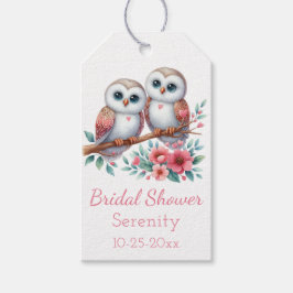 Owl Woodland Boho Rustic Country Bridal Shower Geschenkanhänger