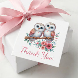 Owl Woodland Boho Rustic Country Wedding Thank You Geschenkanhänger