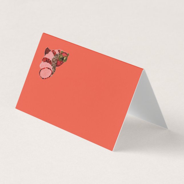 Owl Zent Falted Business Card Visitenkarten (Vorderseite)