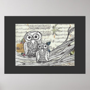 Owls 22 Print Poster