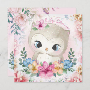 Owls Baby Shower Einladung