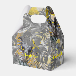 Owls - Blätter der Pflanze in Grau/Gelb 2021 Geschenkschachtel