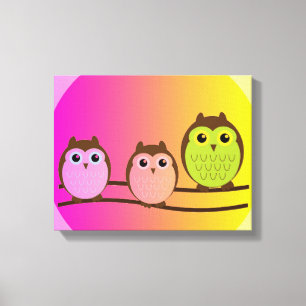 Owls Canvas Print Leinwanddruck