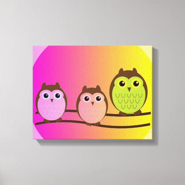 Owls Canvas Print Leinwanddruck (Vorderseite)