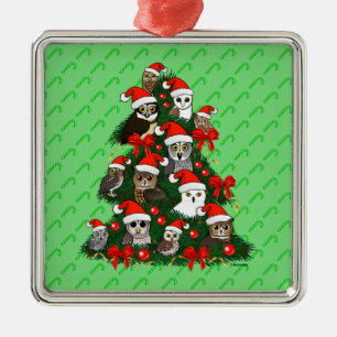 Owls Christmas Tree Ornament Aus Metall