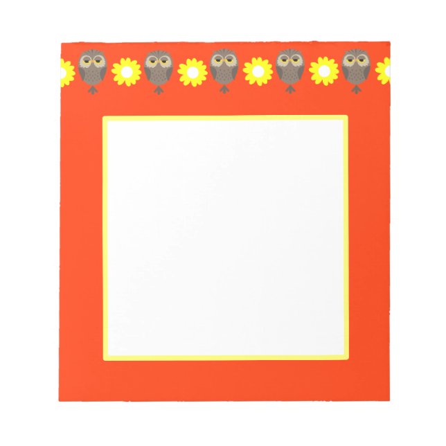 Owls & Daisies Notizblock (Vorderseite)