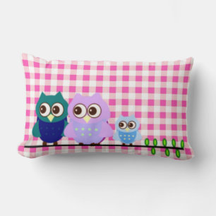 Owls Family American Mojo Pillow Lendenkissen