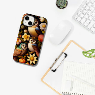 Owls & Flowers Modern Haeckel Case-Mate iPhone 14 Hülle