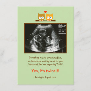 Owls Foto Schwangerschaft Ankündigung