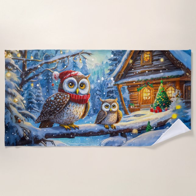 Owls für die Urlaubsplanung von Rich AMeN Gill Strandtuch (Vorderseite)