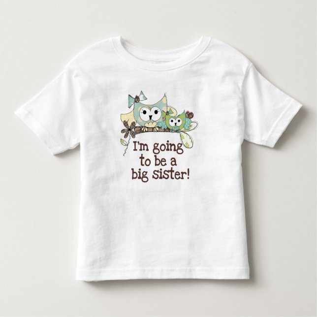 Owls Future Big Sister Kleinkind T-shirt (Vorderseite)