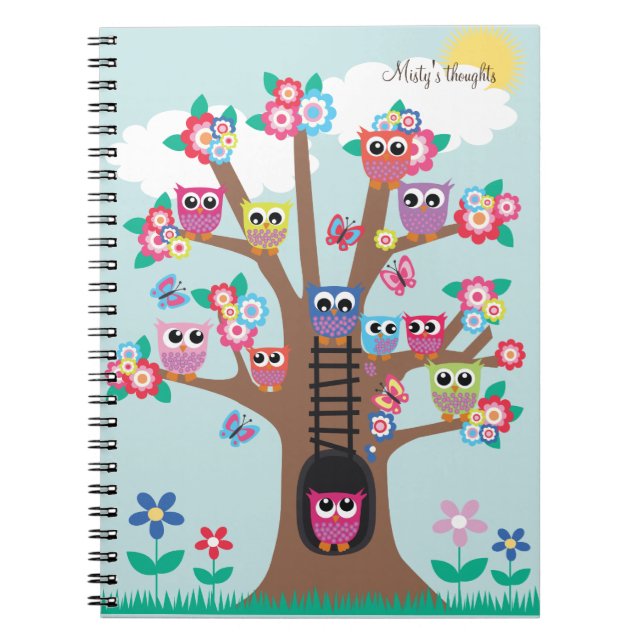 Owls Galore Notebook Notizblock (Vorderseite)
