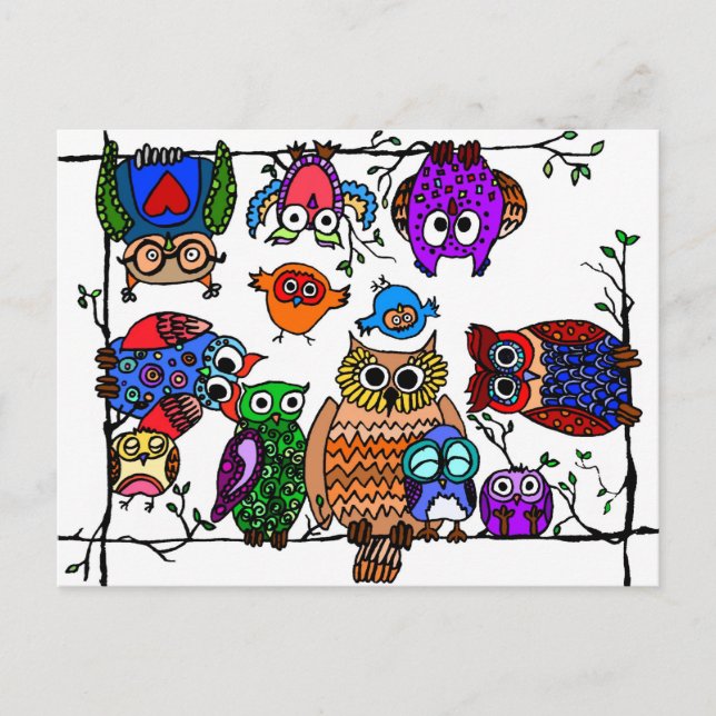 Owls-Gruppe Postkarte (Vorderseite)