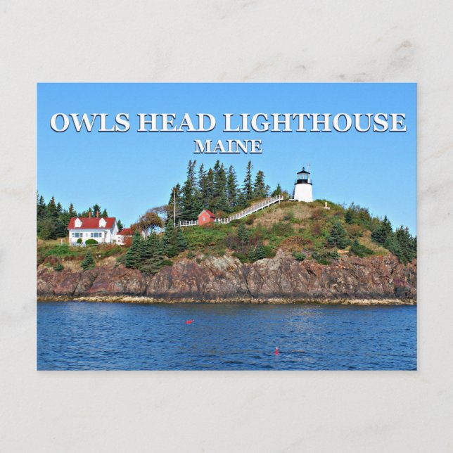 Owls Head Light, Maine Postcard Postkarte (Vorderseite)