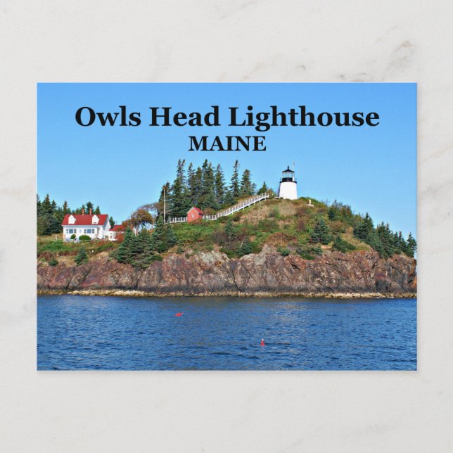 Owls Head Lighthouse, Maine Postcard Postkarte (Vorderseite)