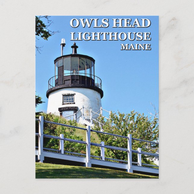 Owls Head Lighthouse, Maine Postcard Postkarte (Vorderseite)
