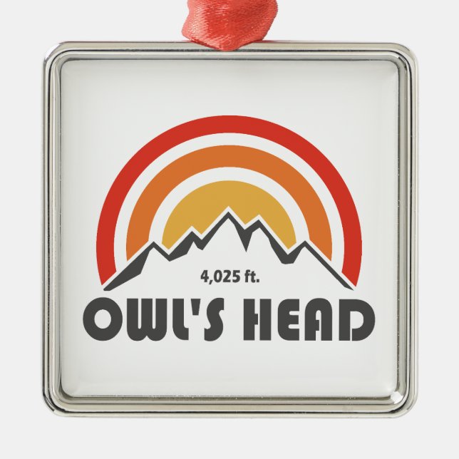 Owl's Head New Hampshire Ornament Aus Metall (Vorne)
