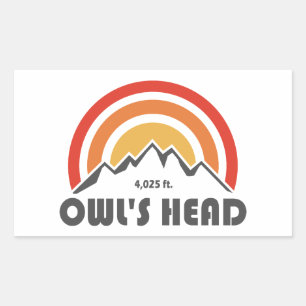 Owl's Head New Hampshire Rechteckiger Aufkleber