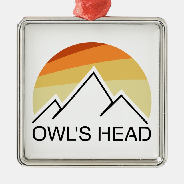 Owl's Head New Hampshire Retro Ornament Aus Metall (Vorne)
