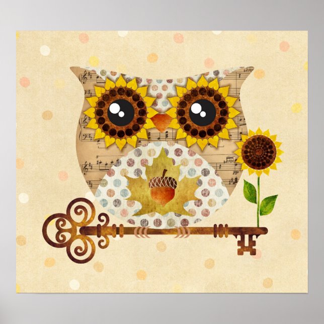Owl's Herbst Song Poster Art drucken (Vorne)